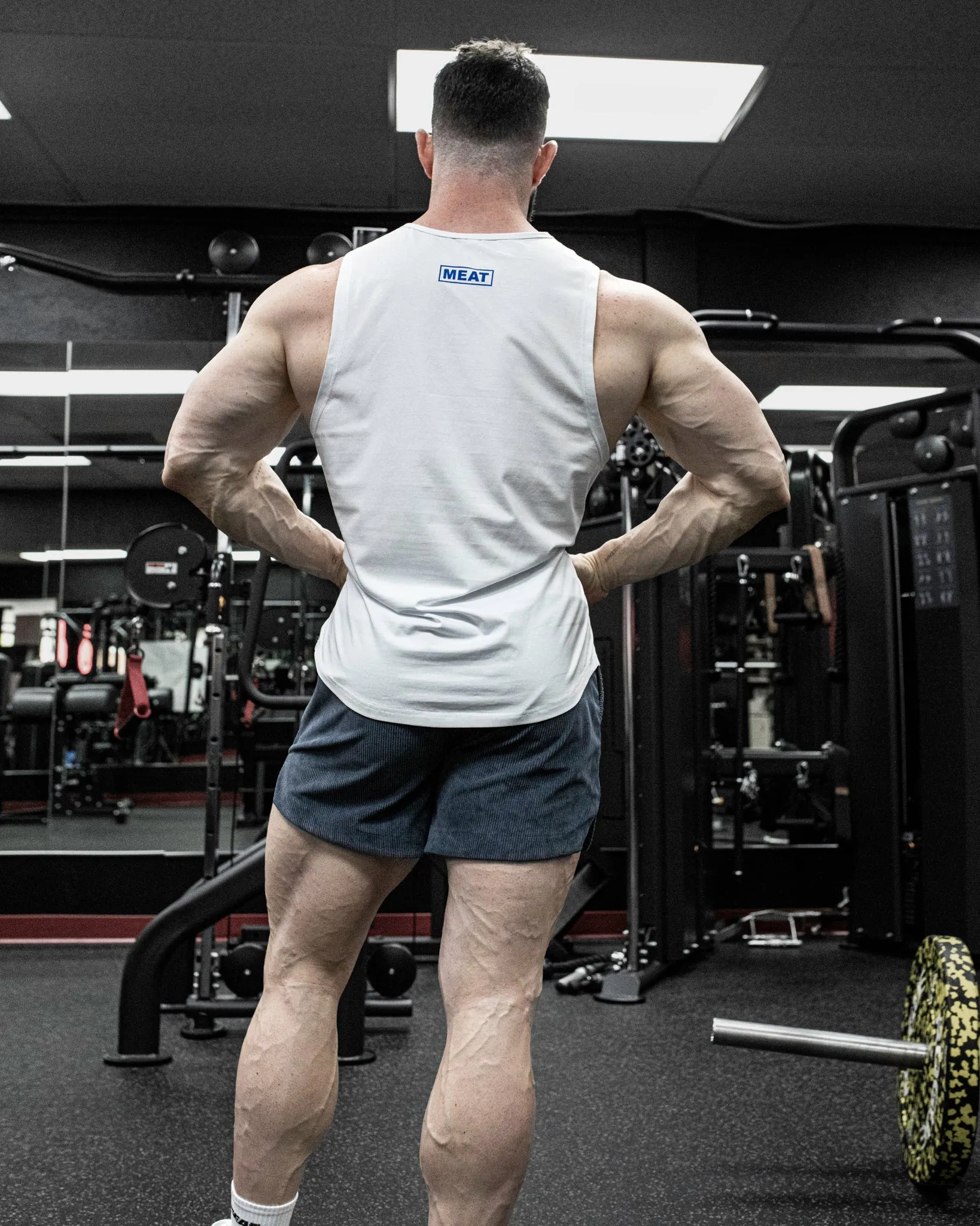 Ultra Breathable Mesh LOOSEFIT MUSCLE TANK ?C LEGACY / WHITE