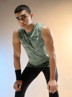 Men Jacquard Slim Fit Round Neck Sports Innerwear Vest with DOUBLE COOL Moisture Transport Fabric Easy Care Material