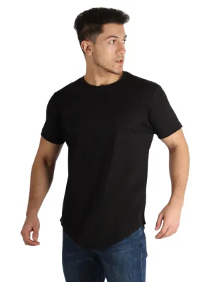 Raw-Edged Cotton T-shirt - Black quick dry Reliable