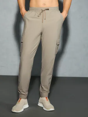 Stylish Wear Supportive Cushion Fit Men Solid Slim Fit Cargo Joggers with DURACOOL 