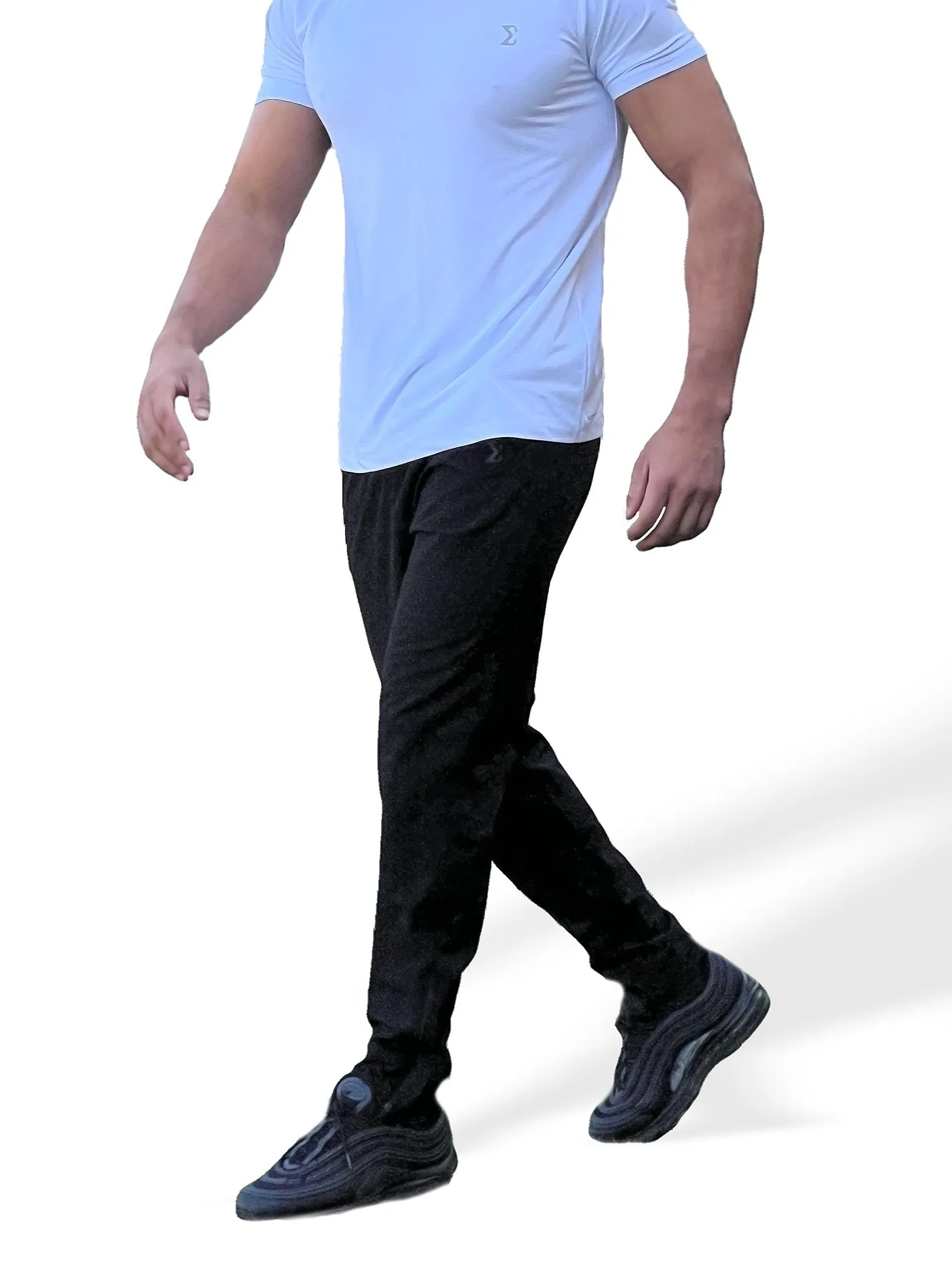 Essential Sweatpants Black Locking Zippers
