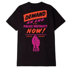 Obey maglietta manica corta da uomo End Police Brutality 165263408 nero Sleek Layer