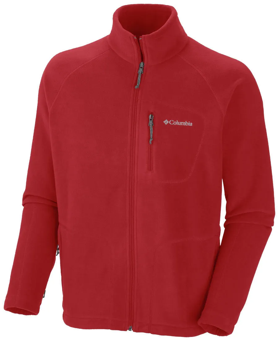 Columbia Men Red Fast Trek II Full Zip Fleece Hiking Gear