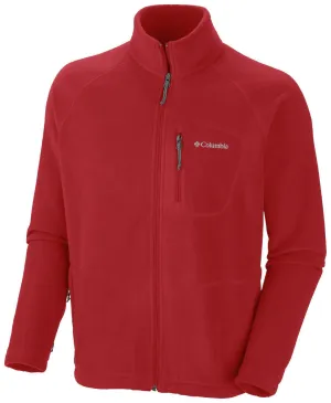 Outdoor Style Gear Columbia Men Red Fast Trek II Full Zip Fleece