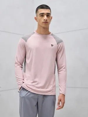 Casual and Soft Relaxed Style Men Colorblock Slim Fit Crew Neck T-shirt with TECHNO COOL 