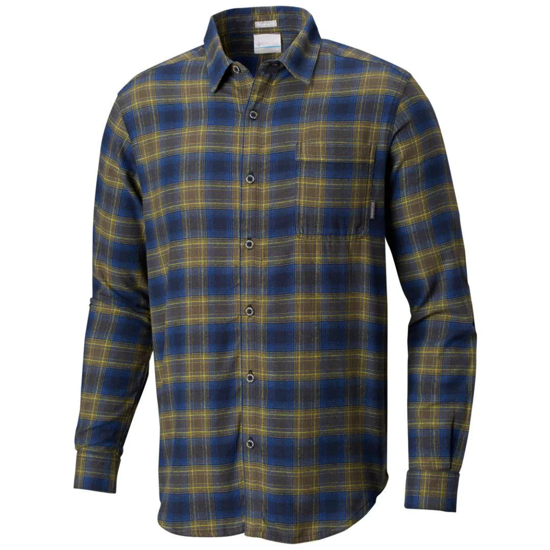 Columbia Men Blue Boulder Ridge Long Sleeve Flannel Myth Glow SmoothEdging