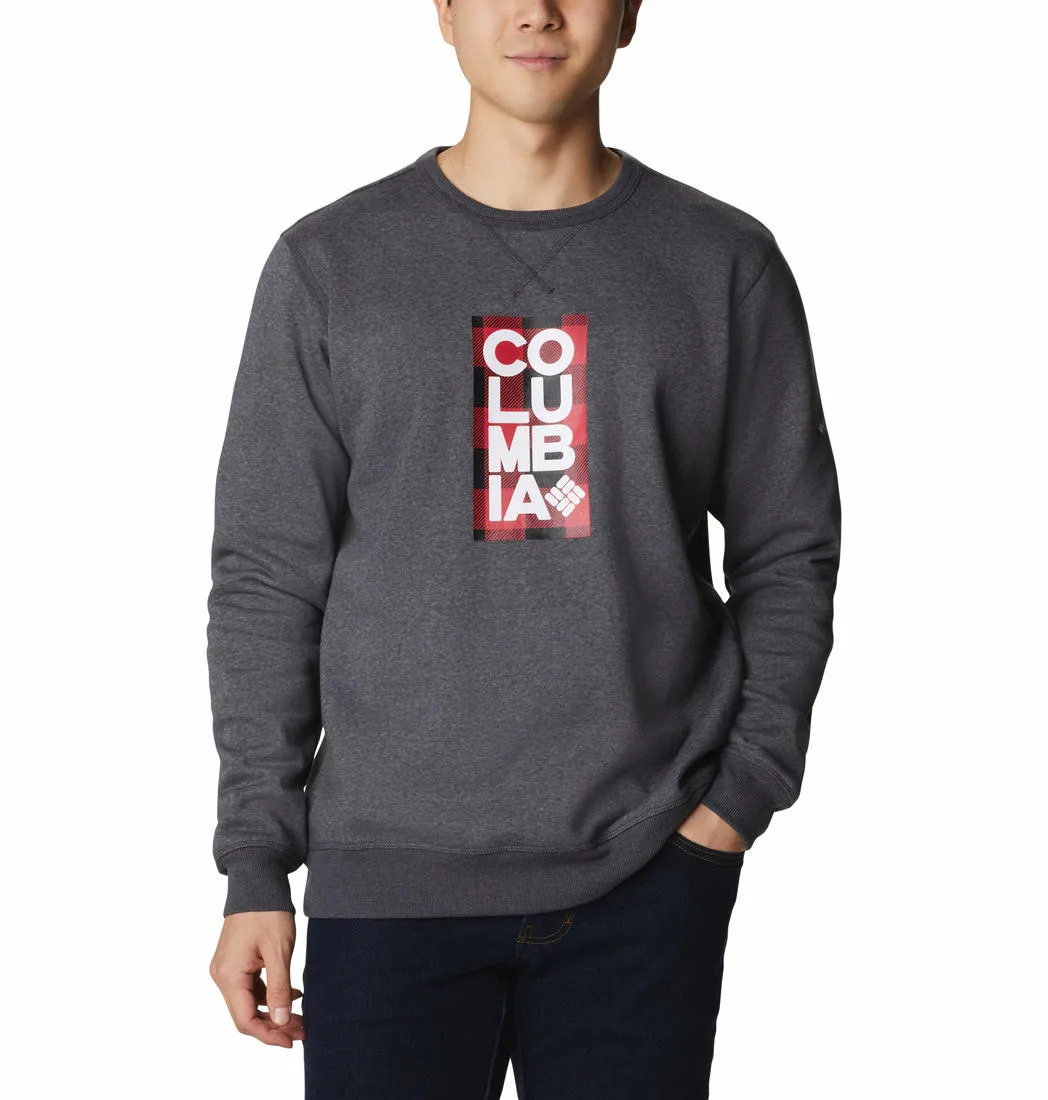 Columbia Men Black M Columbia Logo Fleece Crew (Sun Protection) Rugged Path Base Layer