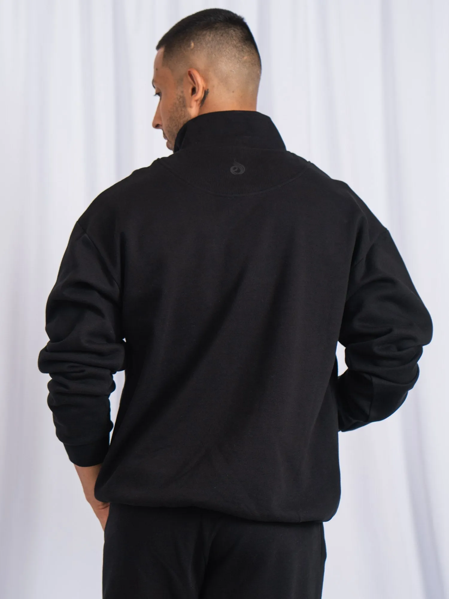 suitable for holidays Unisex Half Zip Jumper - Black