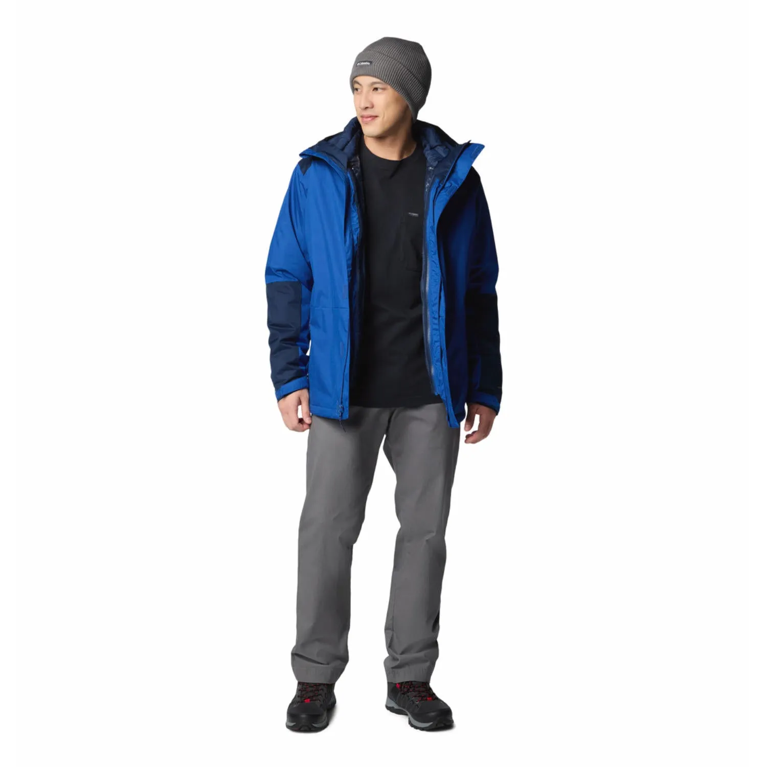 High-Tech Fabric Columbia Men Blue Point Park Interchange Jacket