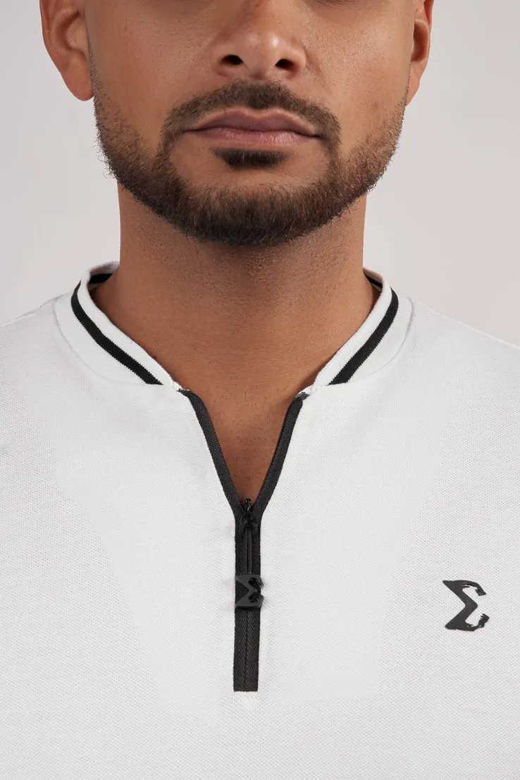 White Z Polo T-shirt Dense Fit FourWay Stretch