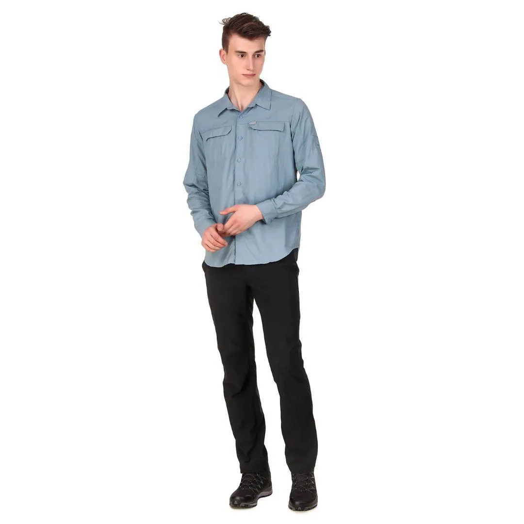 Columbia Men Blue Silver Ridge 2.0 Long Sleeve Shirt (Sun Protection) Sustain Glow