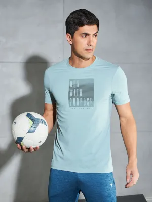 Suburb Ease Frost Glow Men Printed Slim Fit Round Neck T-shirt with COTFLEX
