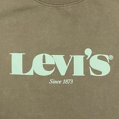 Soft Finish Oversized Silhouette Levi's T-shirt in cotone da uomo 1873 161430295 verde militare