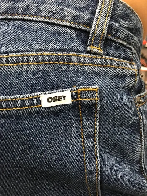 Obey pantalone jeans Bender 142010072 9493100 blu Quick Wash