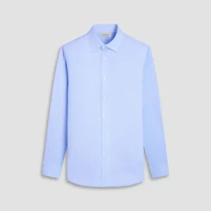 Bugatchi James Mini Check OoohCotton Long-Sleeve Shirt - Ice Dance Flow