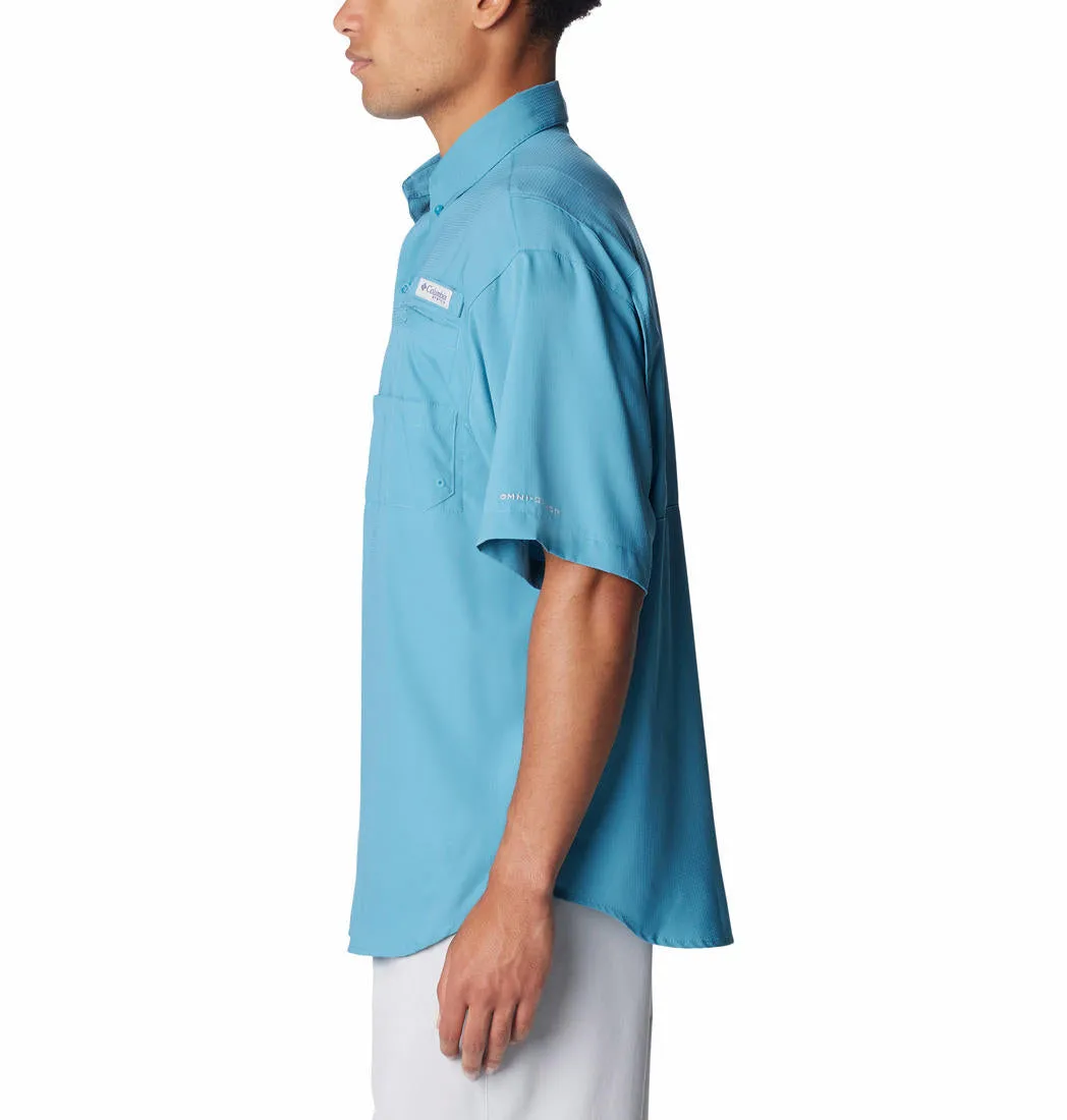 Columbia Men Blue Tamiami II SS Shirt (Sun Protection) Run Glow