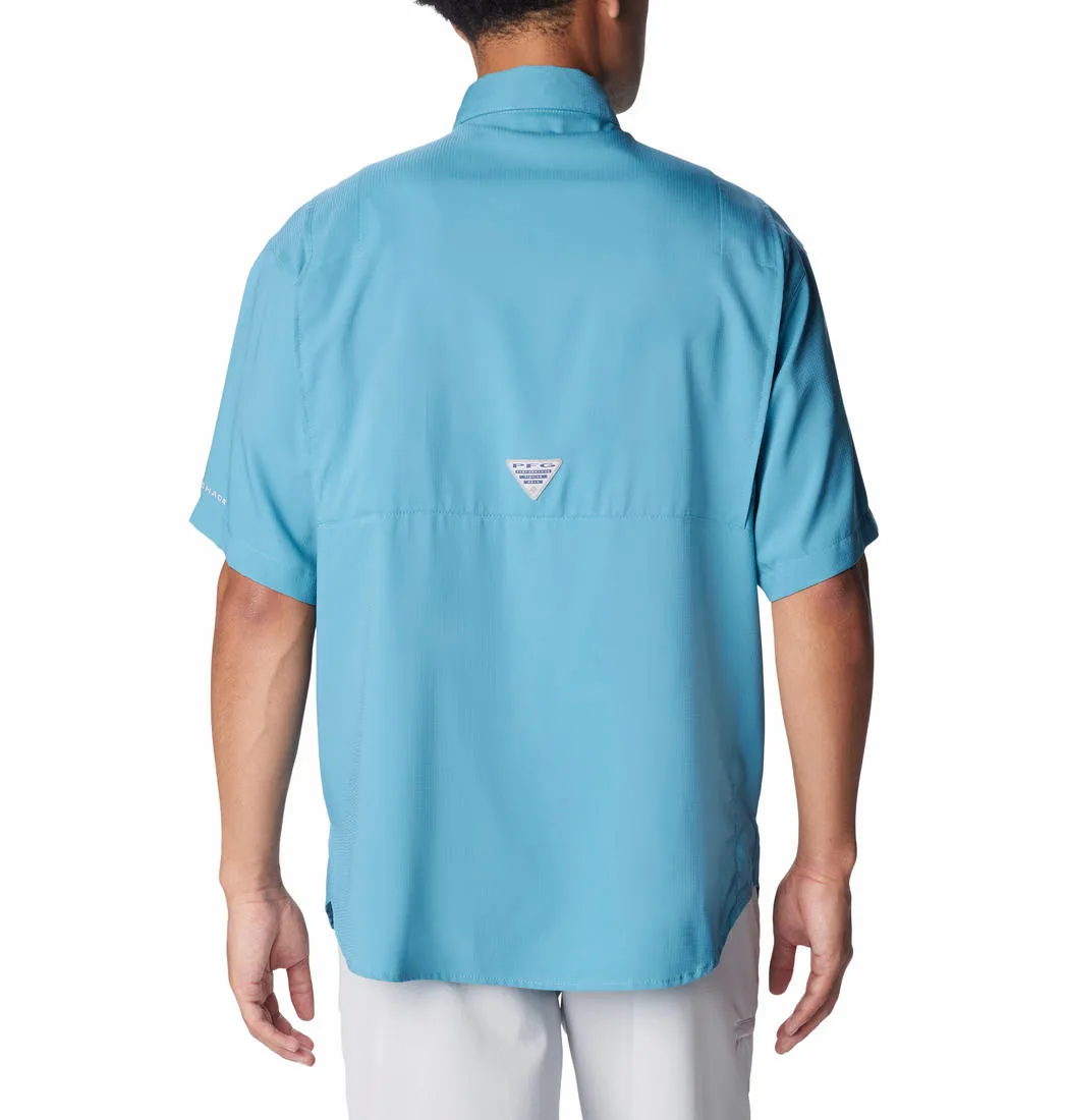 Columbia Men Blue Tamiami II SS Shirt (Sun Protection) Tagless Labeling AdaptiveFit
