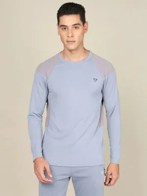 Basic Layering Men Colorblock Slim Fit Crew Neck T-shirt with TECHNO COOL 