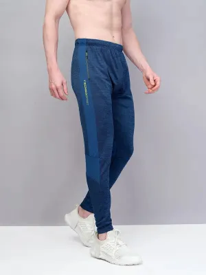 Men Melange Slim Fit Trackpants with TECHNO GUARD Crossfit Ready Breathable Mesh Panels