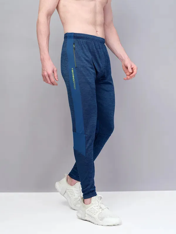 Men Melange Slim Fit Trackpants with TECHNO GUARD Active Layers ventilation channels