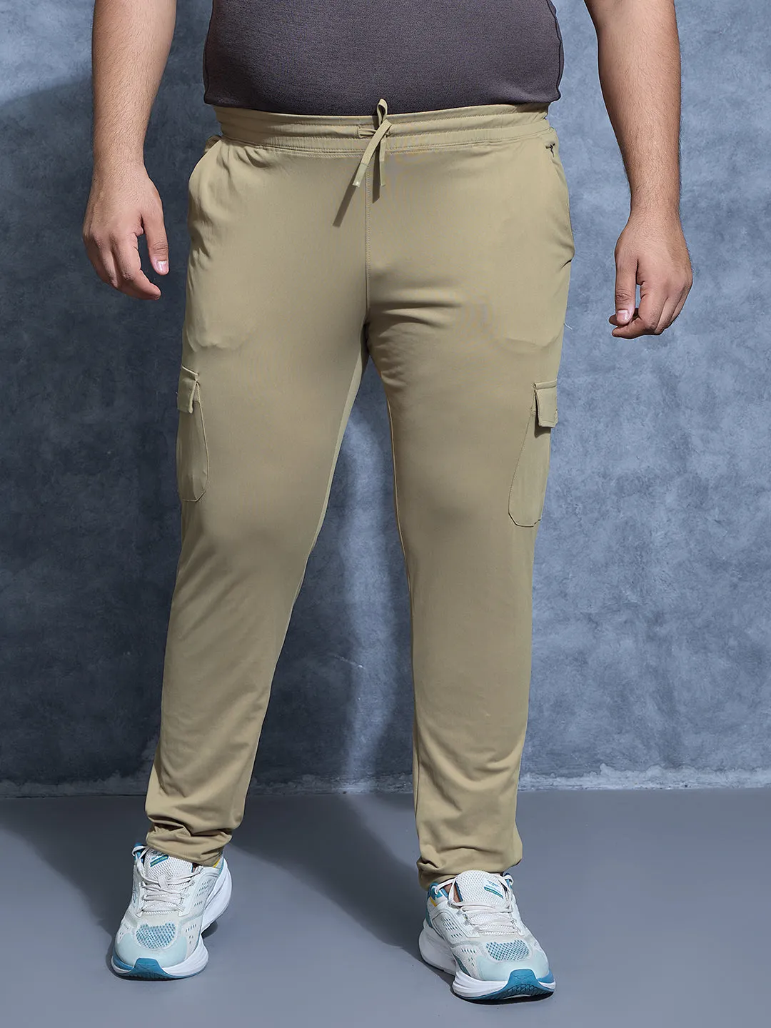 Abrasion Resistant Reinforcements Beach Capri Men Plus Size Solid Relax Fit Cargo Trackpants with DURACOOL 