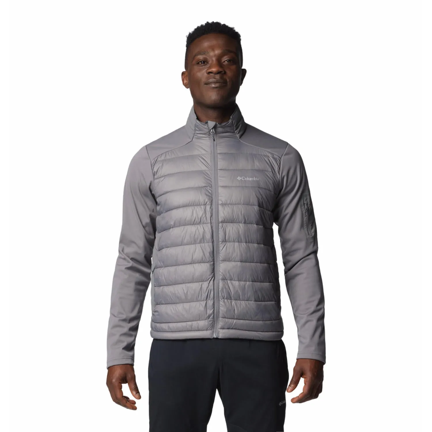 Columbia Men Grey Columbia Tech Hybrid Softshell movement Frictionless Cuffs