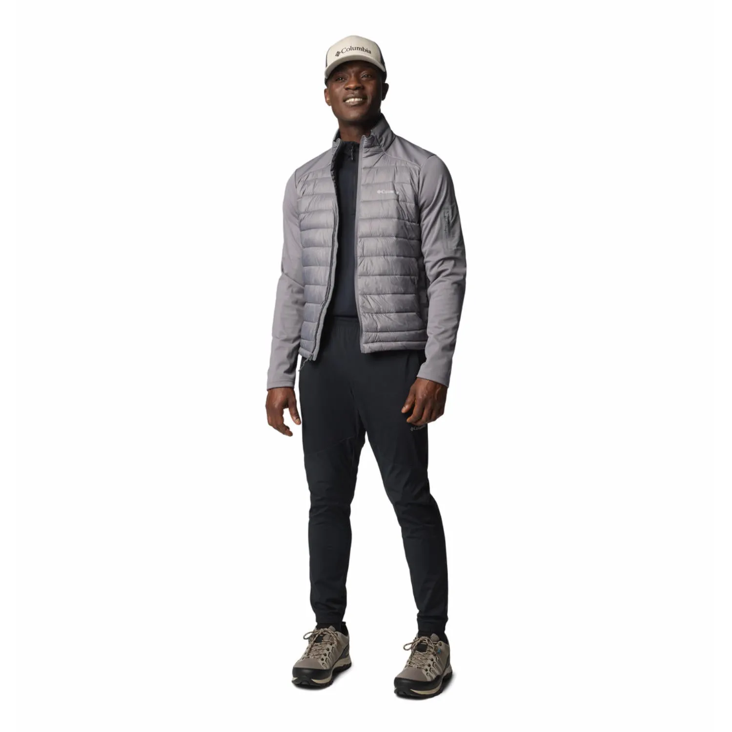 Outdoor Fashion Columbia Men Grey Columbia Tech Hybrid Softshell
