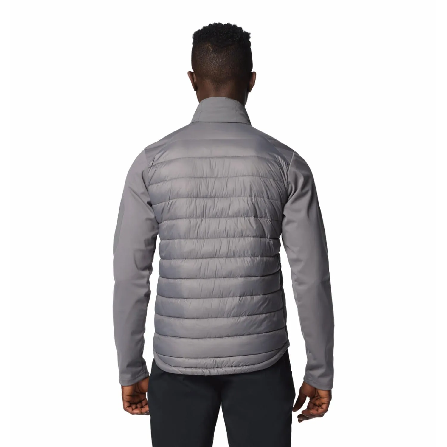 Columbia Men Grey Columbia Tech Hybrid Softshell Travel Light