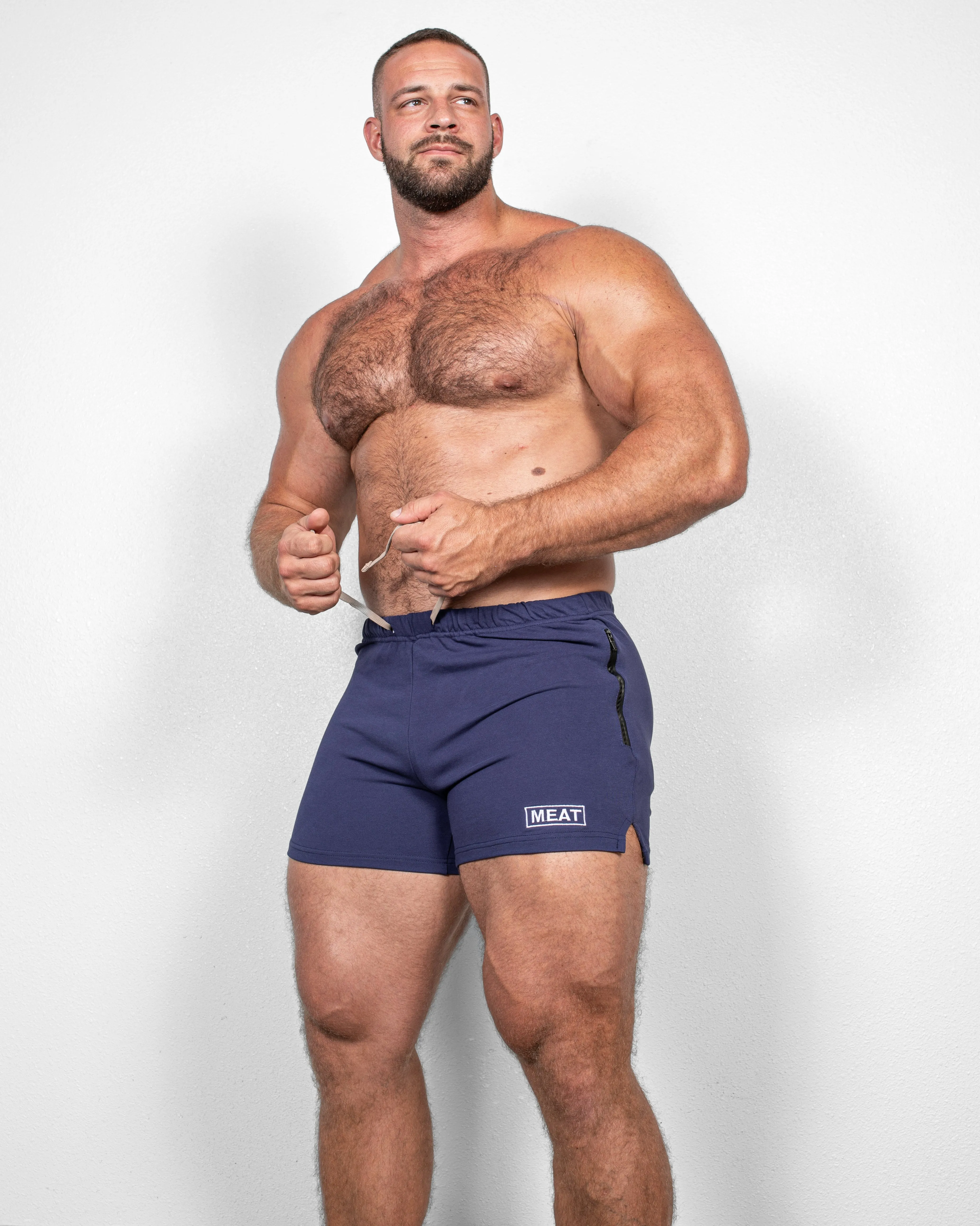 SQUATTING SHORTS ?C COTTON / NAVY BLUE Summer Essential Non Irritating Tags
