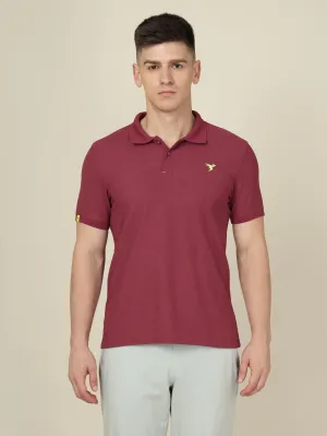 Men Solid Slim Fit Polo T-shirt with MATPIQ Comfy Appearance