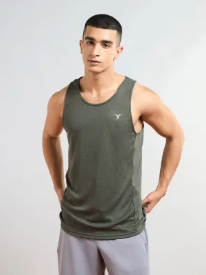 Risk - minimized Minimal Lightness Men Melange Slim Fit Round Neck Sports Innerwear Vest with DOUBLE COOL