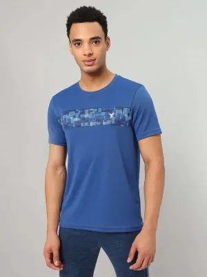 Easy Wear Look Men Printed Slim Fit Crew Neck T-shirt with TECHNO COOL 