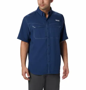 Columbia Men Blue Low Drag Offshore SS Shirt (Sun Protection) Timeless Blazer Free Shape