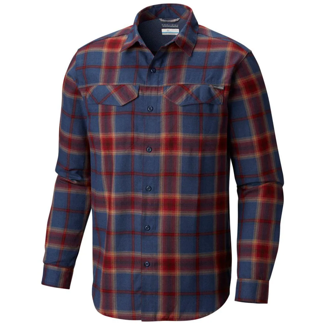Columbia Men Blue Silver Ridge Flannel Long Sleeve Shirt Carnival Look
