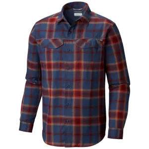 Columbia Men Blue Silver Ridge Flannel Long Sleeve Shirt Carnival Look