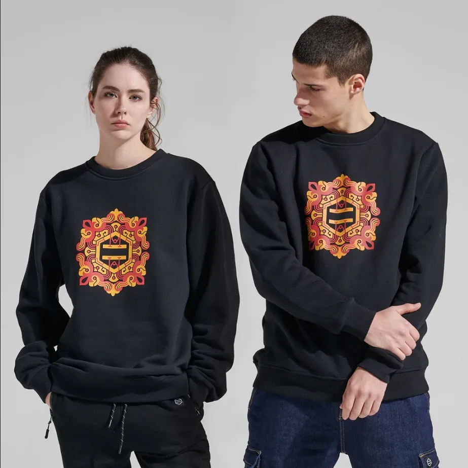 Easy to Carry Dolly Noire Logo Maioliche Crewneck SW009-SD-01 black