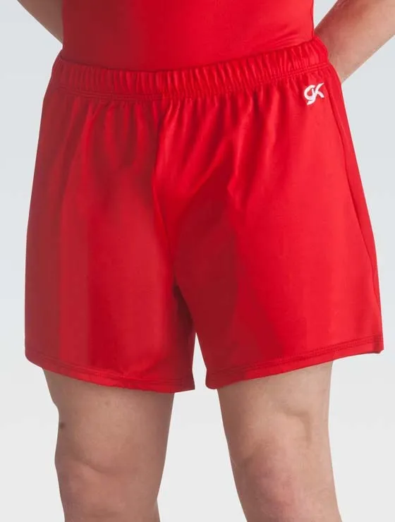 Men's Nylon/Spandex Long Shorts Red Low-waisted All Purpose Wear