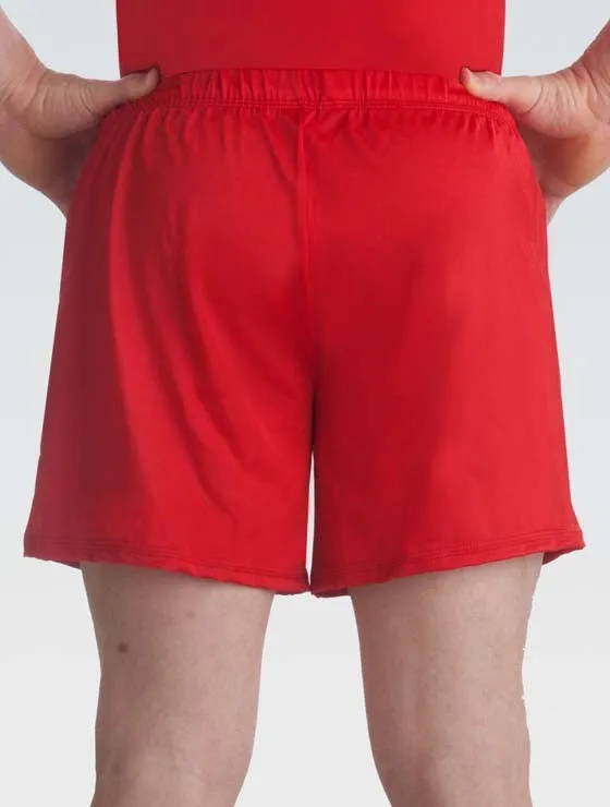 Versatile Design Sun Protection Fabric Men's Nylon/Spandex Long Shorts Red