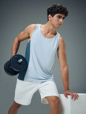 Elastic Free Men Colorblock Slim Fit Scoop Neck Sports Innerwear Vest with TECHNOCOOL 