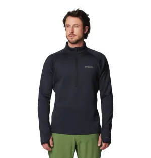 Columbia Men Black OmniHeat Helix Crystal Leaf Pullover Midweight Option