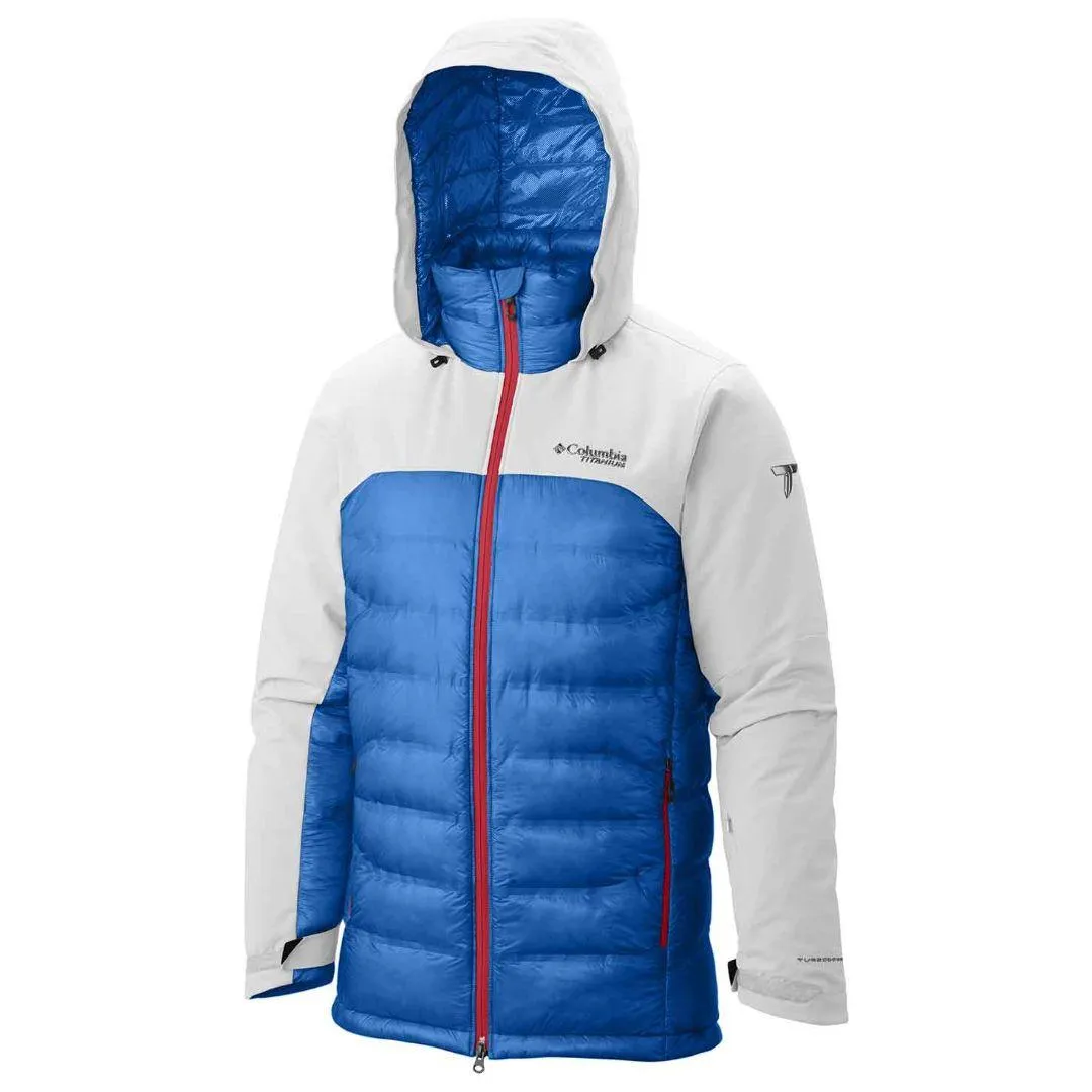 Protective Layer Columbia Men White Heatzone 1000 TurboDown Hooded Jacket