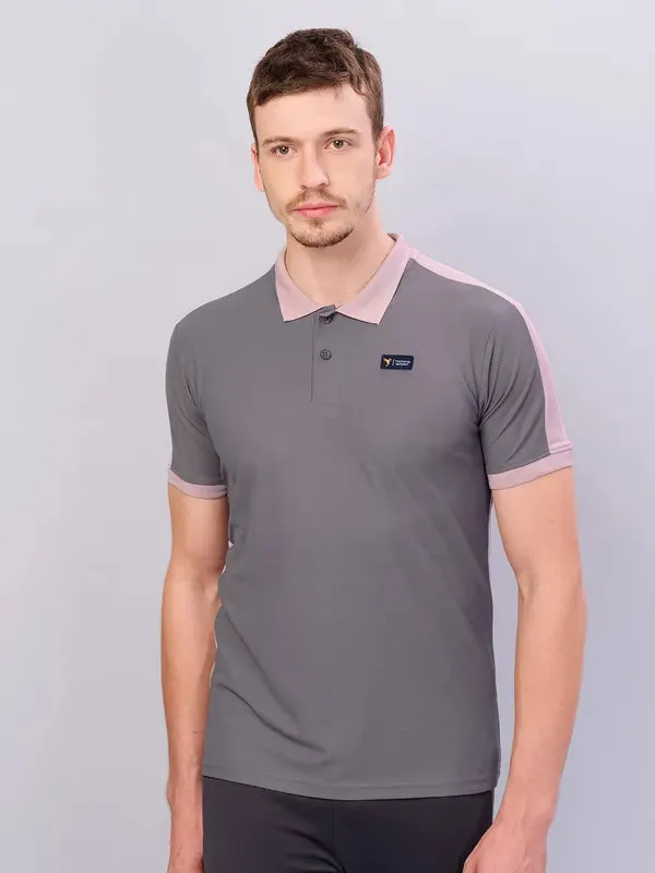 Men Colorblock Slim Fit Polo T-shirt with MATPIQ Chill Vibes Summer Layering