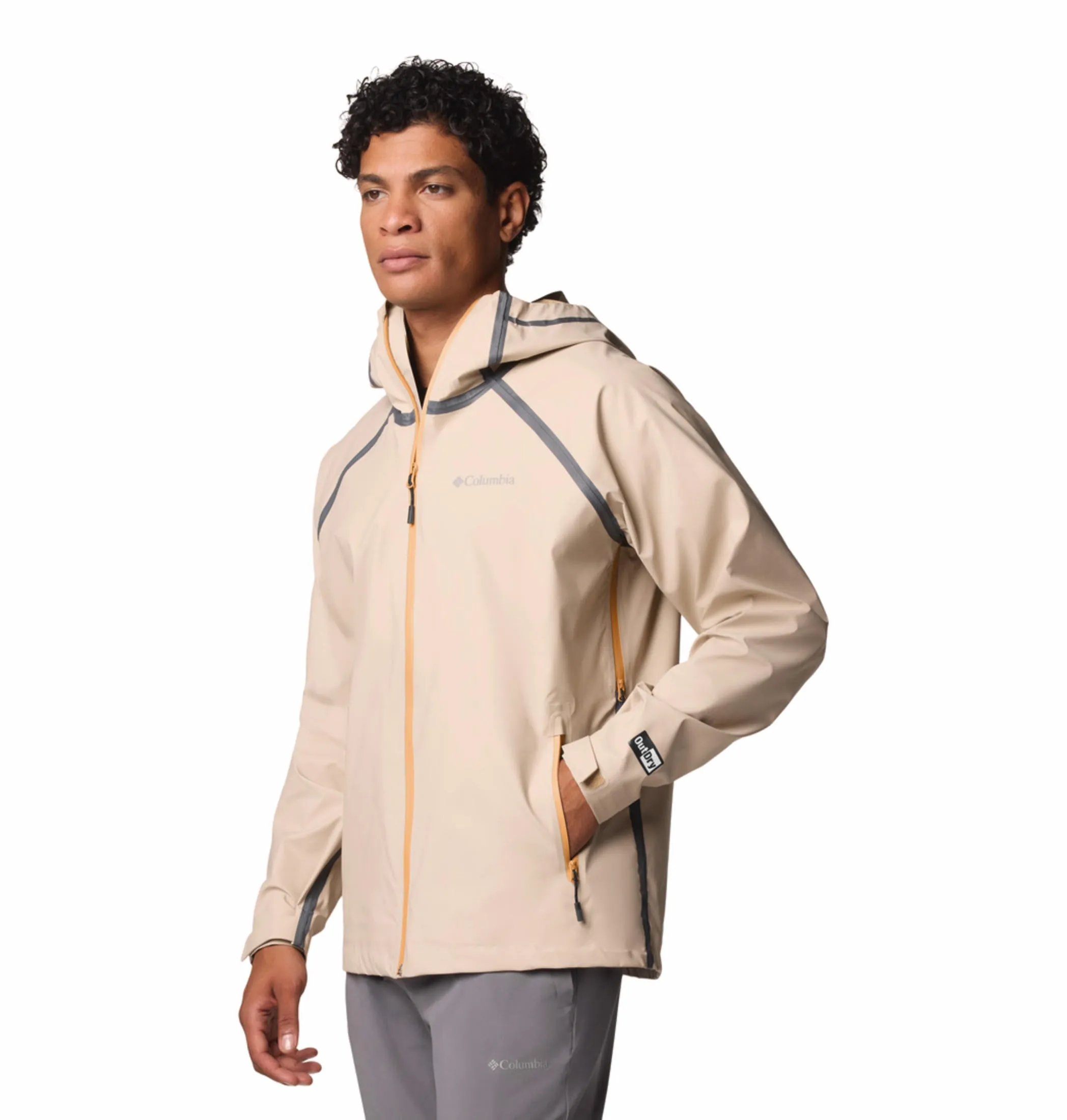 Columbia Men Brown Reign No Shine Jacket Hiking Jacket