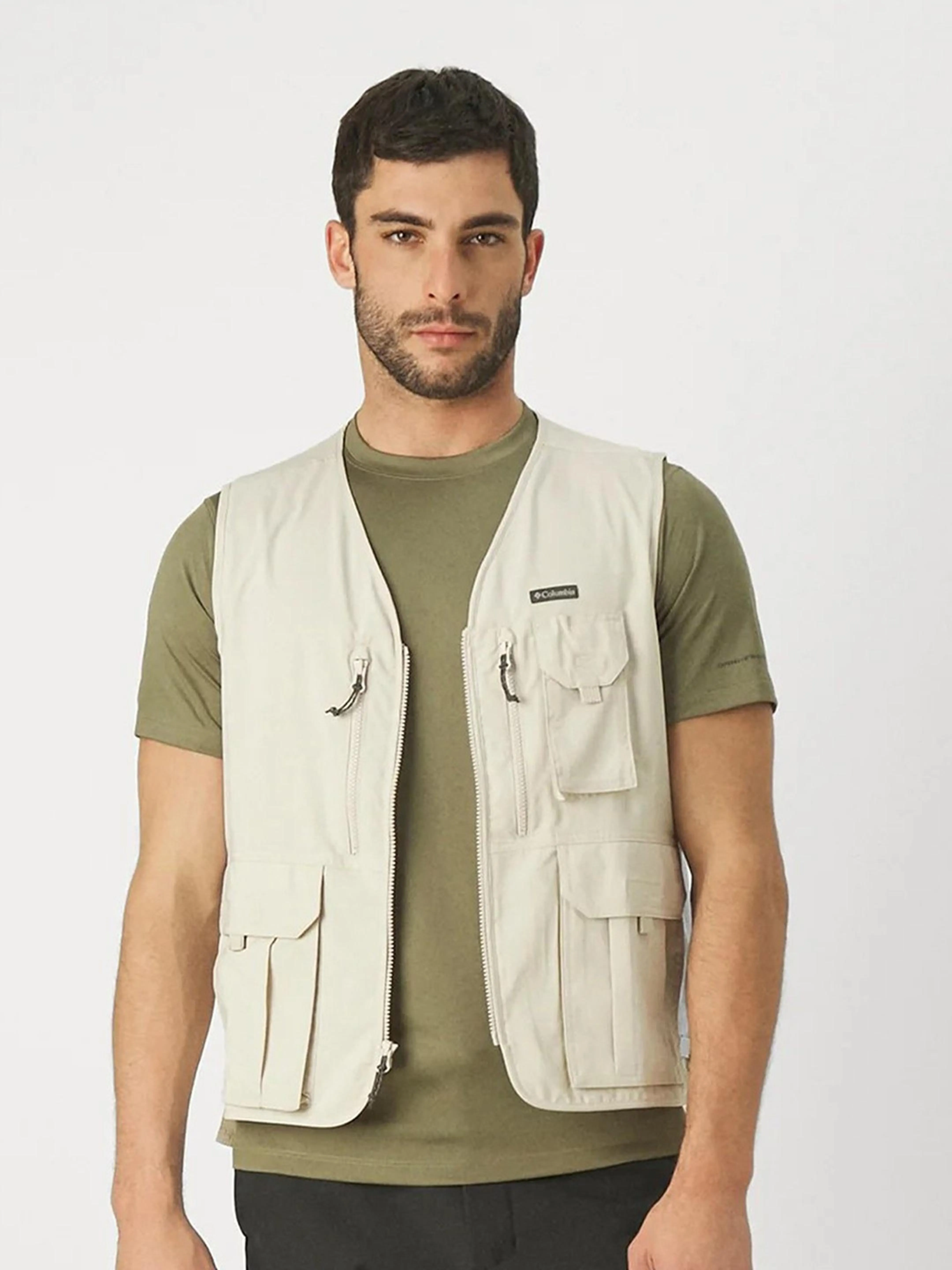 Columbia Men Brown Silver Ridge Utility Vest (Sun Protection) artificial