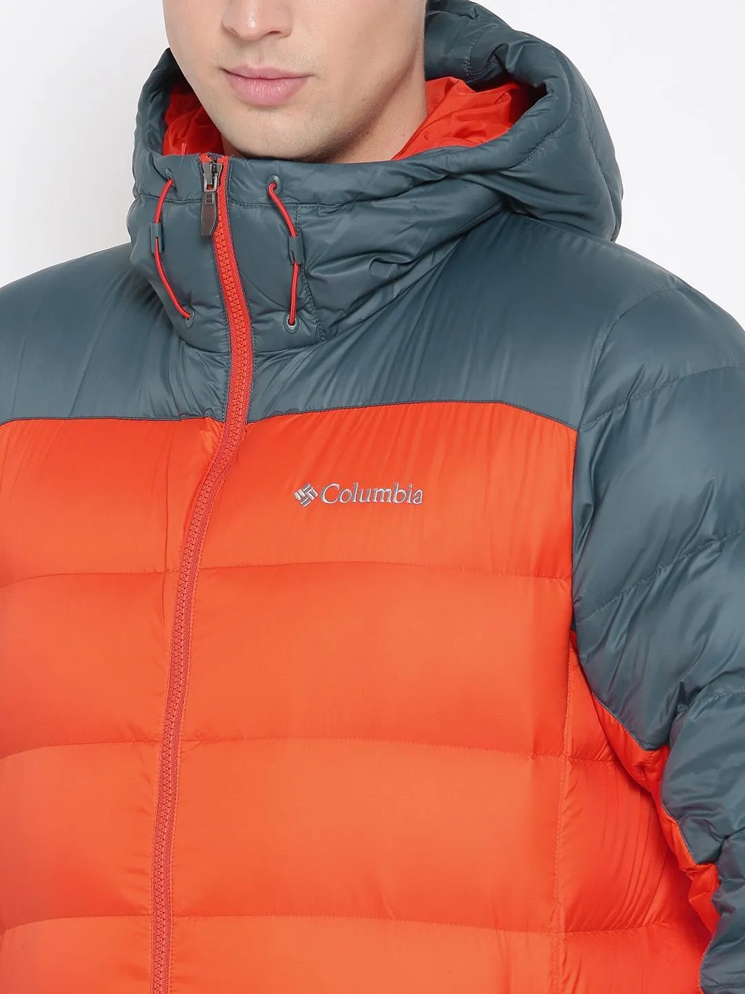 kind Columbia Men Orange Quantum Voyage Hooded Jacket