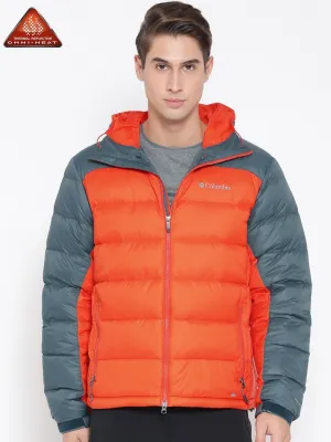 Durable Build Compact Storage Columbia Men Orange Quantum Voyage Hooded Jacket