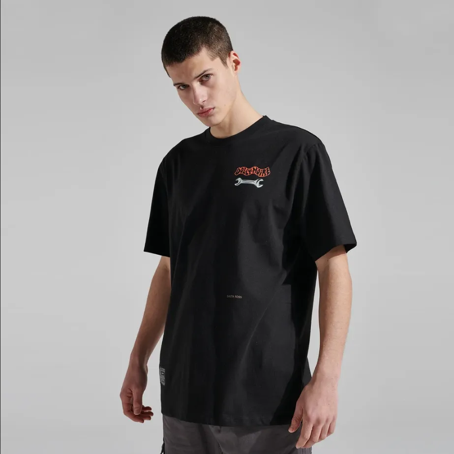 Dolly Noire T-shirt manica corta Salta Foss ts013-ta-01 black Floral Pattern Biodegradable Textile