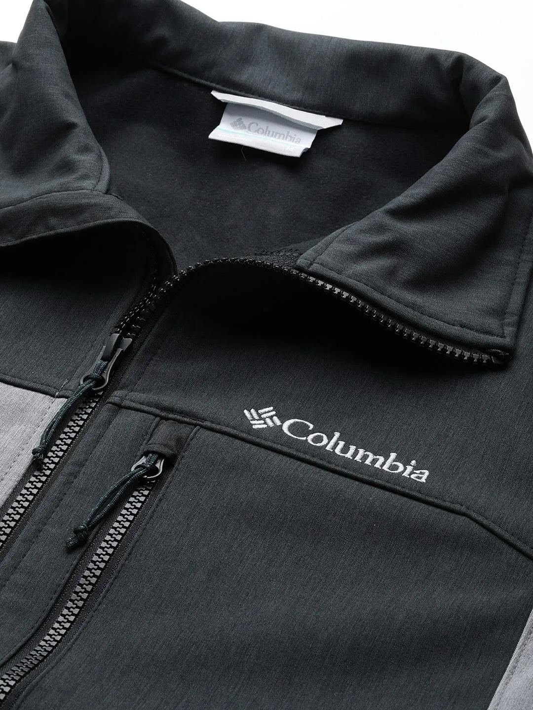 Faith SeamSealed Construction Columbia Men Grey Cruiser Valley Softshell Jacket