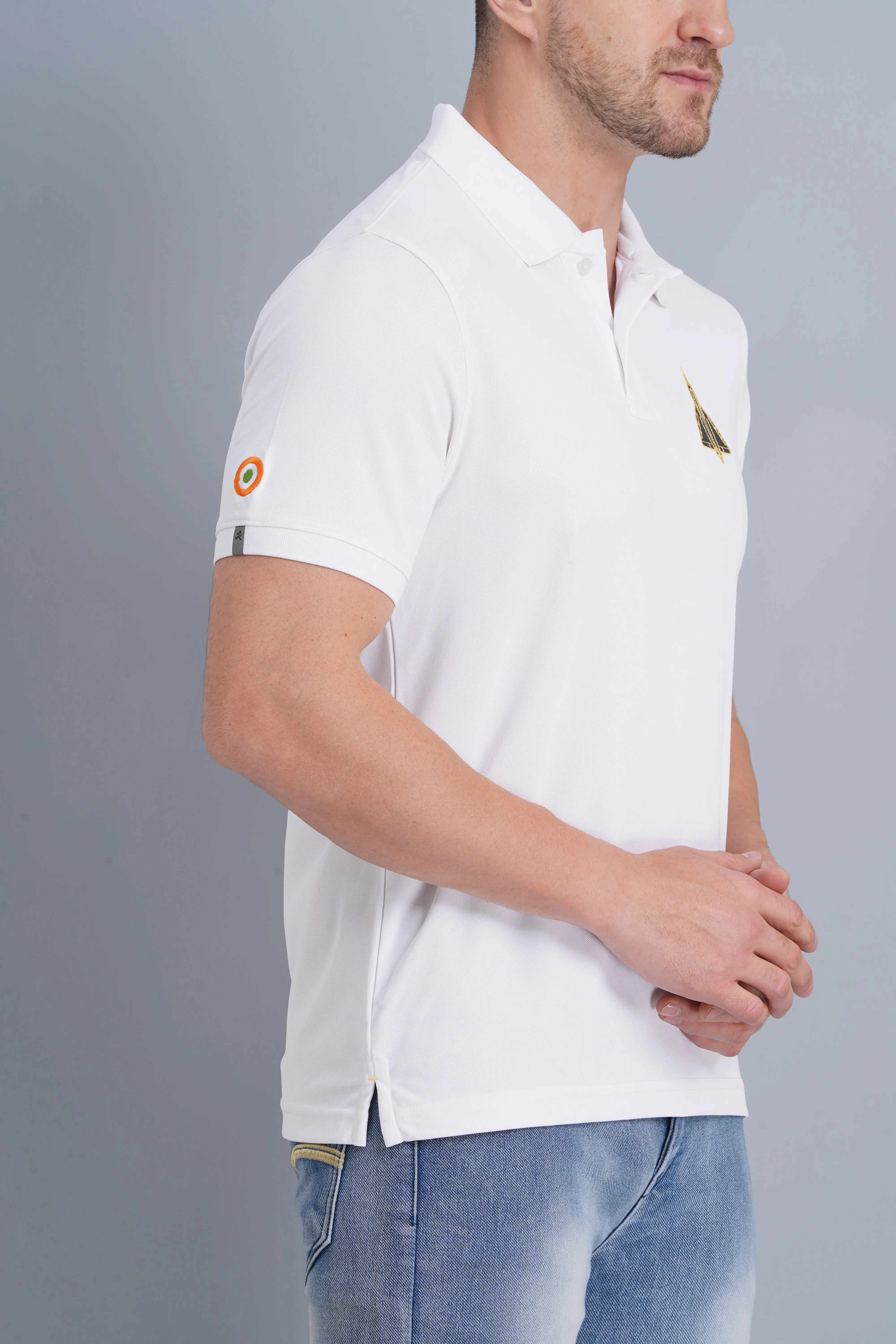 Lightweight Layer Sporty Layers Men's Polo T Shirt Tejas White