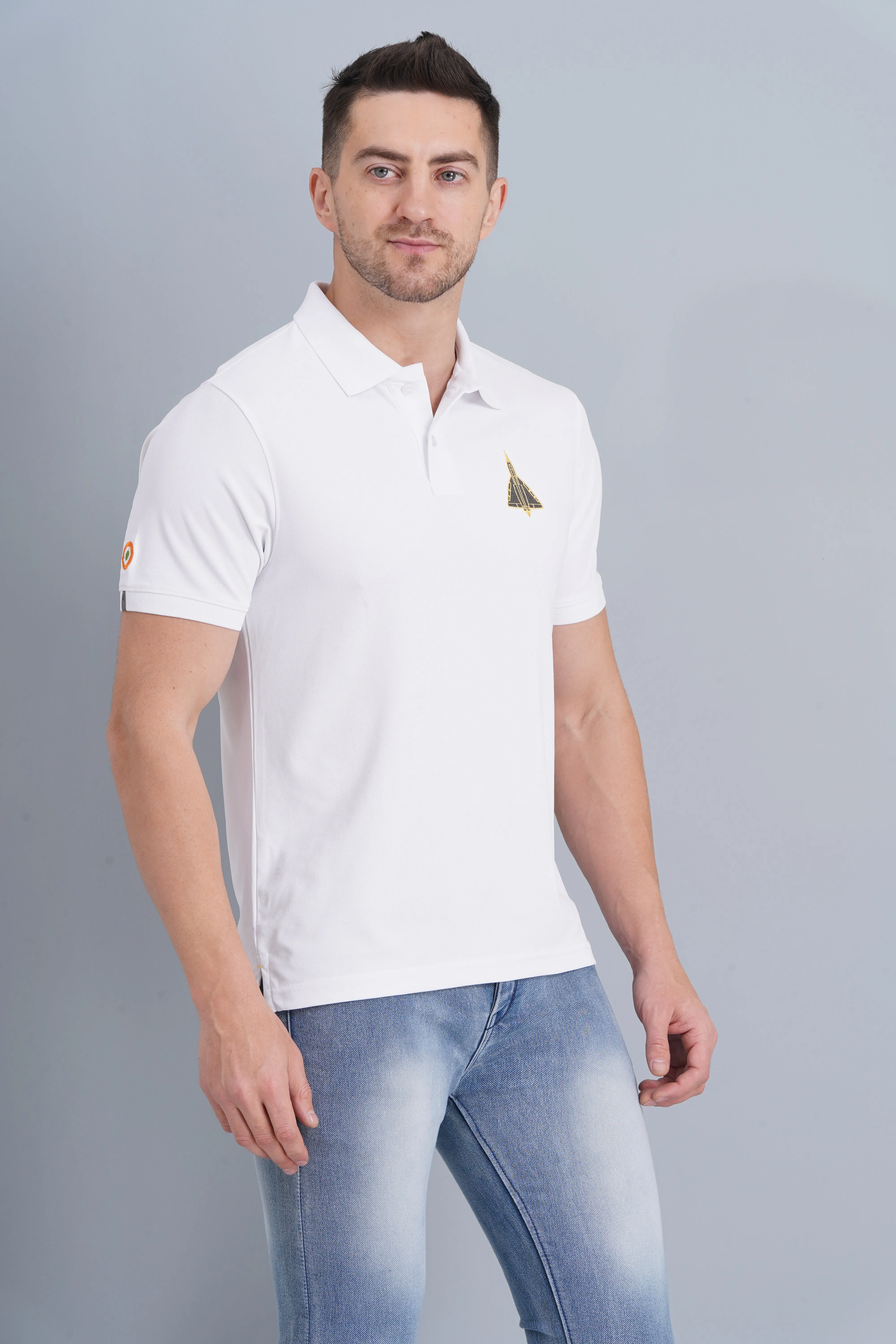 Luxe Comfort Men's Polo T Shirt Tejas White